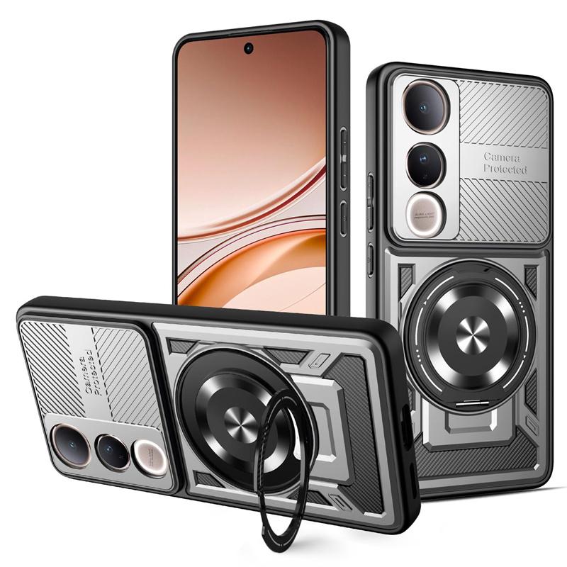 Противоударный бронированный чехол для Vivo V50 Lite 5G V50e Защитная крышка Держатель-кольцо Подставка Ударопрочный Capa Shell Fundas