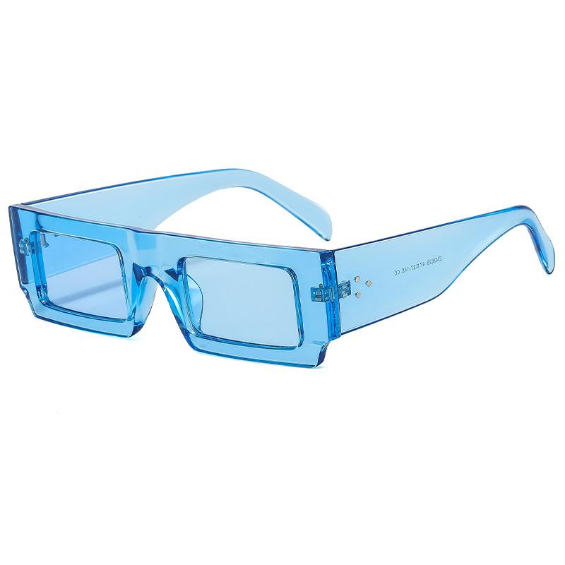 Квадратные солнцезащитные очки, разноцветные очки, персонализированные солнцезащитные очки с заклепками.
