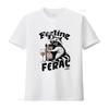 Feeling Feral Funny Raccoon T Shirt Sarcastic Trash Panda with Vintage Adult Humor Oversized Retro Grunge Design in Sunglasses