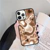 Эстетичный чехол для телефона 'Latte Love Brown Heart' для iPhone 17 Air 16 15 14 plus 12 13 Pro max Защитная крышка coque