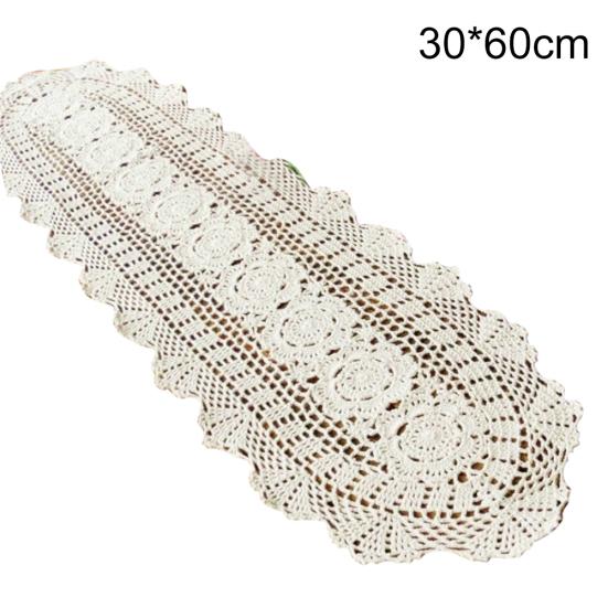 Talos Винтаж ручной работы вязаный крючком кружевной полый обеденный стол дорожка для столовых приборов домашний декор