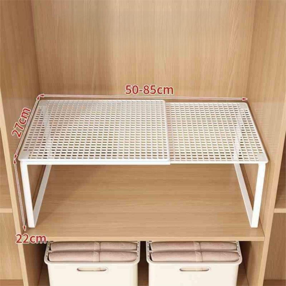 Adjustable Wardrobe Divider Board Stackable Cabinet Organizer Telescopic Closet Shelf Pantry