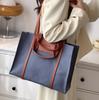 Portable Canvas Large Bag Women's Large Capacity 2025 New High-end Commuting Shoulder Bag Fashion Tote Bag