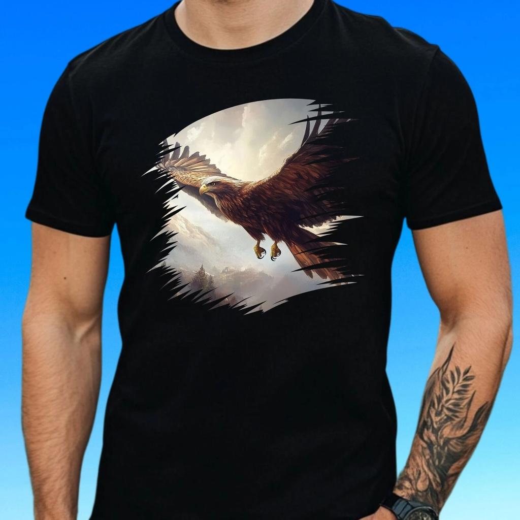 T-Shirt Herren Majestätischer Adler Motiv Baumwolle Größe S bis 5XL