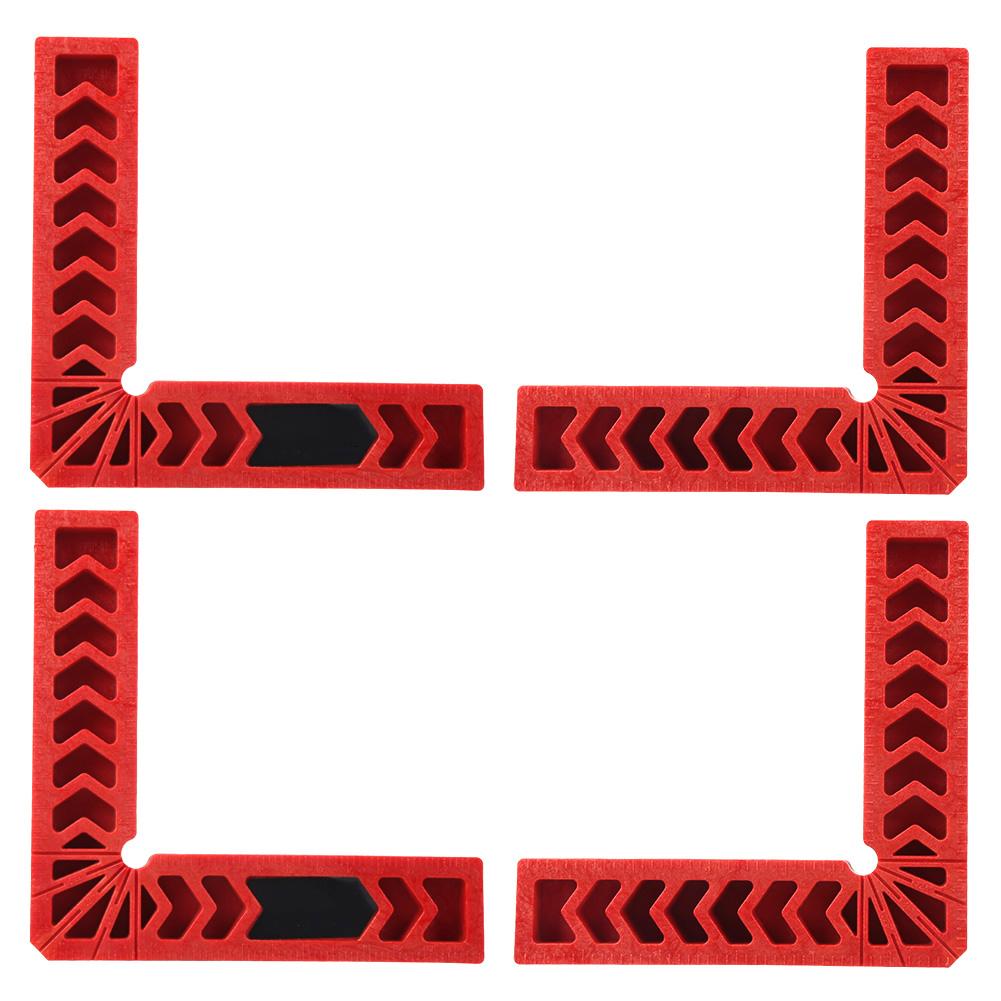 4Pcs Set Carpenter L‑Shape 90 Degree Right Angle Positioner Corner Clamp Woodworking Tools