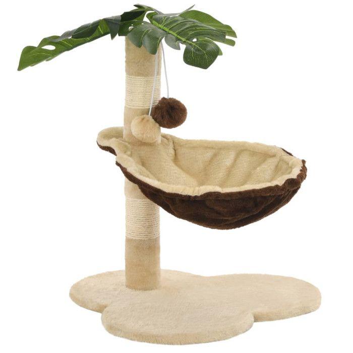 VidaXL Cat Tree with Sisal Scratching Post 50 Cm Beige and Brown