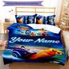 3pcs TURBO Cover Set - Personalized Name, HD Printed Bedding with 1 Cover and 2 Pillowcases - Perfect for Home Decor, Easy Care