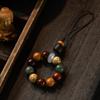 Charm Wooden Beaded Pendant Tibet Beads Lanyard Creative Car Key Ring  Backpack Decor