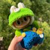 Labubu 17 см Бьющееся Сердце Макарон Виниловая Кукла Третьего Поколения Набор Одежды