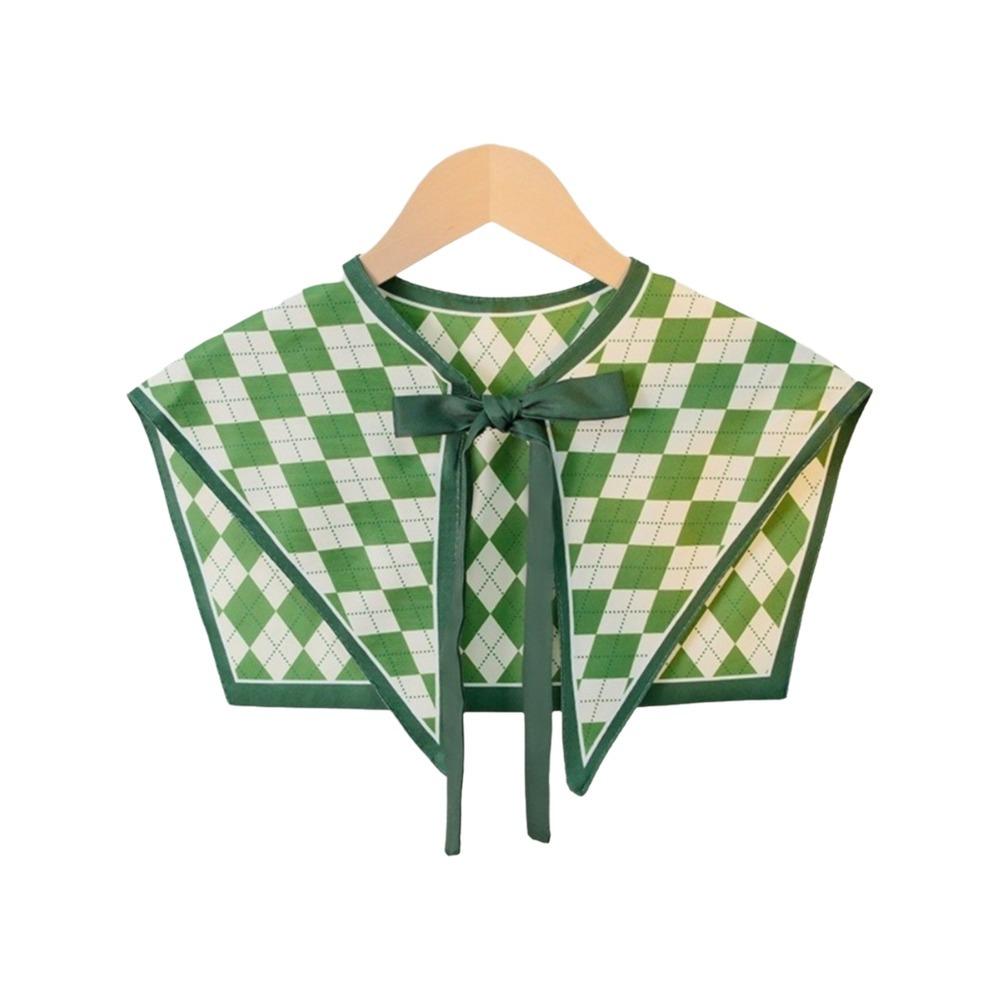 Floral Pattern Fake Collar Shawl Print Vintage Poncho Cape Detachable Fake Collar Capelet Female