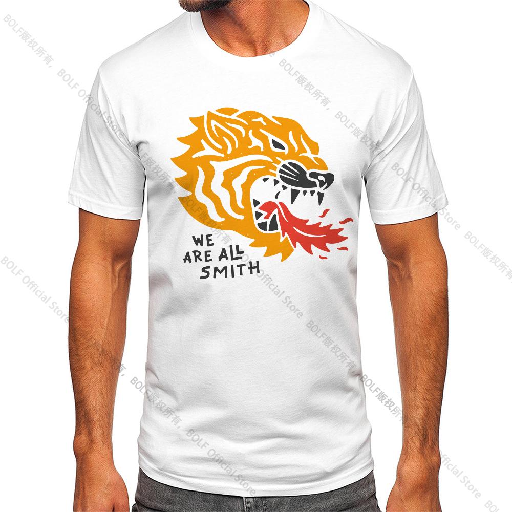Мужская винтажная футболка We Are All Smith Tiger Спортивная 100% хлопок Принт Оверсайз футболки для мужчин женщин Спортивная одежда Топы