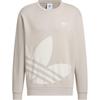 Adidas Originals Classic Series Letter Logo Print Crewneck Long Sleeve Sweatshirt Unisex Sweatshirt Silver-Gray JL8386