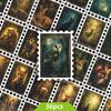36 ретро-наклейки-штампы с животными темного золота для журналов, канцелярских принадлежностей, чехлов для телефонов и блокнотов