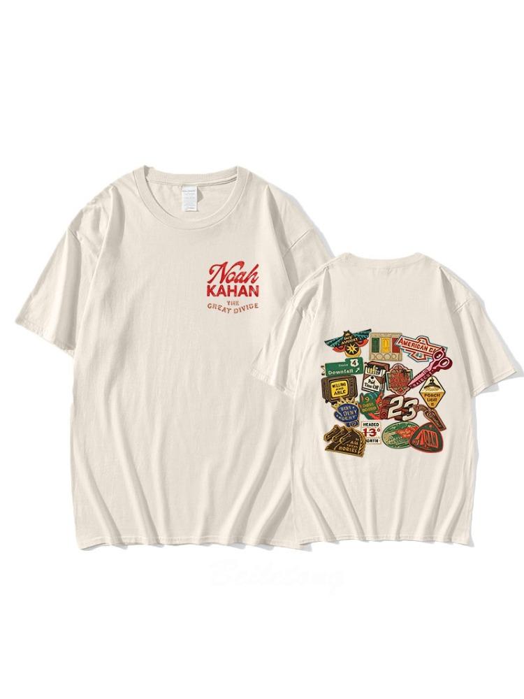 100% Хлопок Футболка Noah Kahan Streetwear Короткий Рукав Круглый Вырез Футболки Женские Мужские Повседневная Мода Графическая Печать Топы Лето