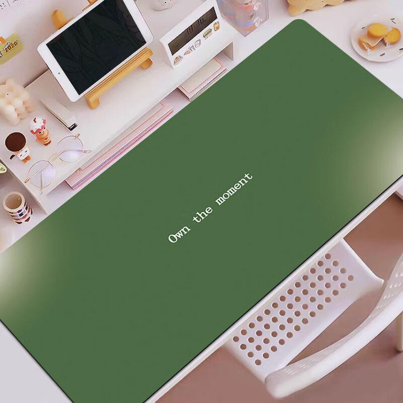 Mouse Pad, Extra Large, Minimalist Style, Creative Desk Mat, Edge Locking, Non-Slip Keyboard Pad, And Mouse Pad, 100*50cm, Green-Gray Gradient