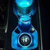 RXDMV1 Car Stickers For Alfa Romeo 2pcs/set Car Luminous Coasters Water Cup Mat Holder Auto Styling For Alfa Romeo Giulietta Giulia F1