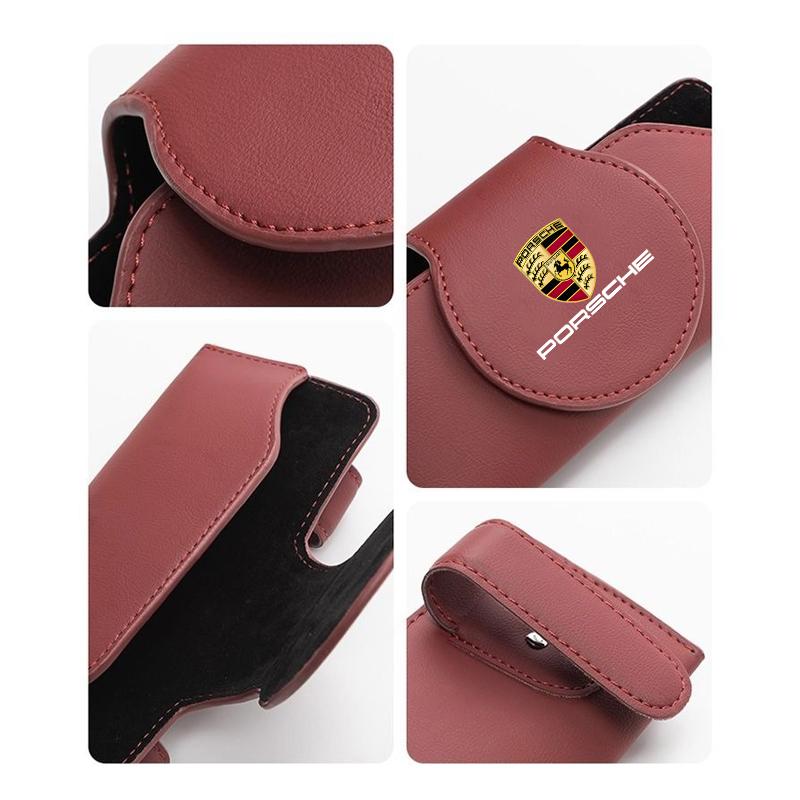 Автомобильный солнцезащитный козырек Клипса для очков Многофункциональный чехол Держатель для очков Для Porsche 911 Cayenne Panamera Macan Boxster Carrera-GT 928 944