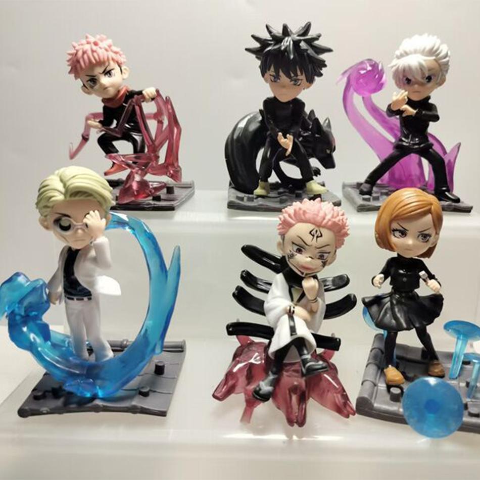 6-Style Anime Jujutsu Kaisen Series Figure Itadori Yuji Gojo Satoru Megumi Combat Special Effects Statue Pvc Model Ornament Toys