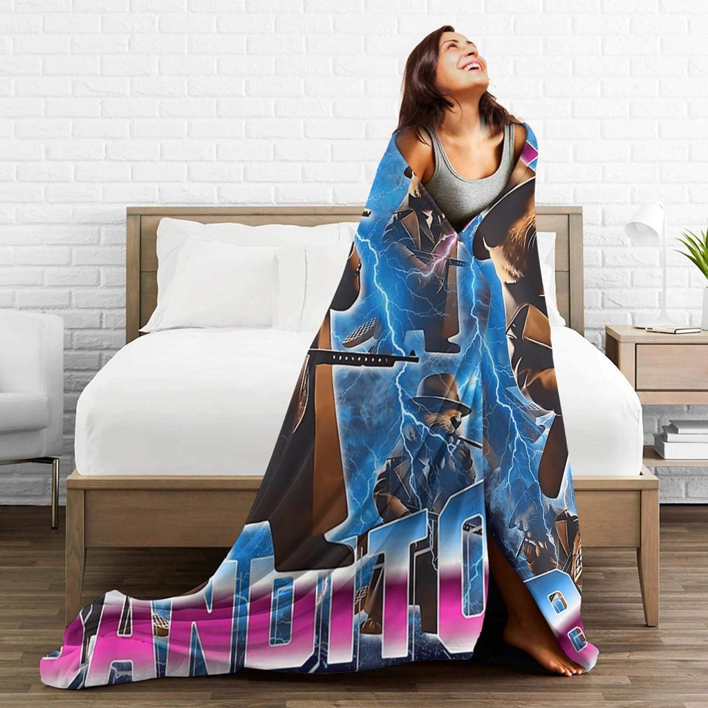 Italian Brainrot Bobrito Bandito Blanket Quality Soft Warm Throw Blanket Winter Girls Boys Couch Chair Sofa Bed Funny Bedspread