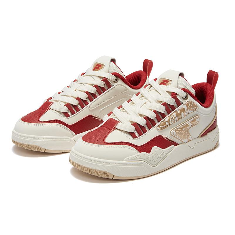 Fila Fusion Nollie CNY Удобные Универсальные Низкие Скейт-Кеды Женская кроссовка Красный T12W512311FWC