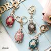 Ins Color Diamond Cute Turtle Creative Metal Keychain Pendant Car Pendant Backpack Pendant