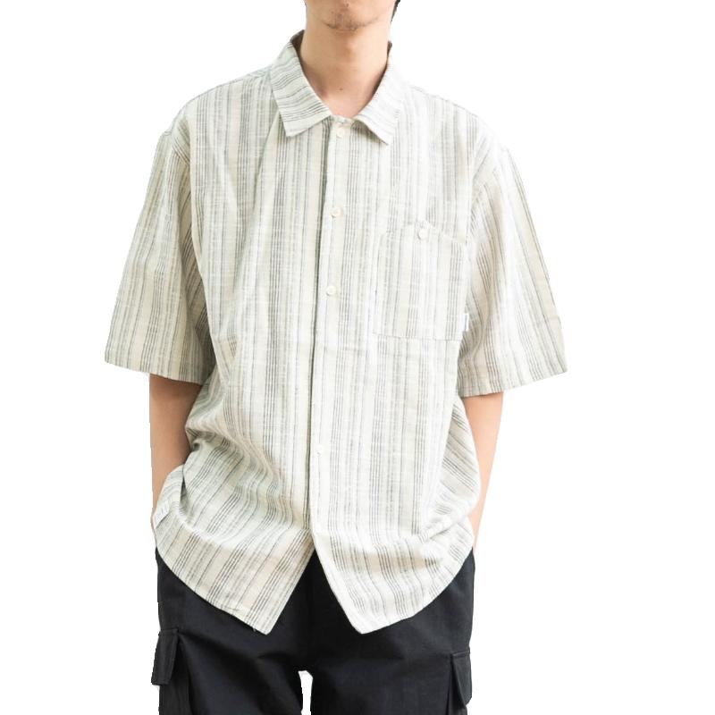 Летняя одежда мужская ретро повседневная рубашка студенческая свободная нишевая дизайнерская забавная новая мужская верхняя часть для ношения на открытом воздухе