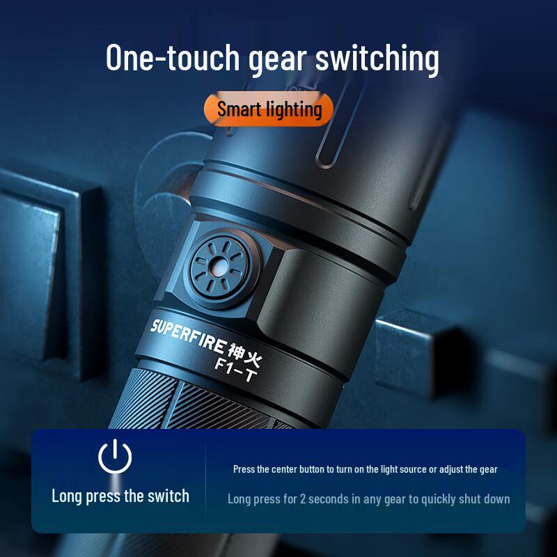 SupFire F1-T Zoomable Rechargeable LED Flashlight