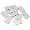 10pcs Empty Slide Top Tin Container Portable Silver Tin Empty Box for Lip Balm Solid Perfume