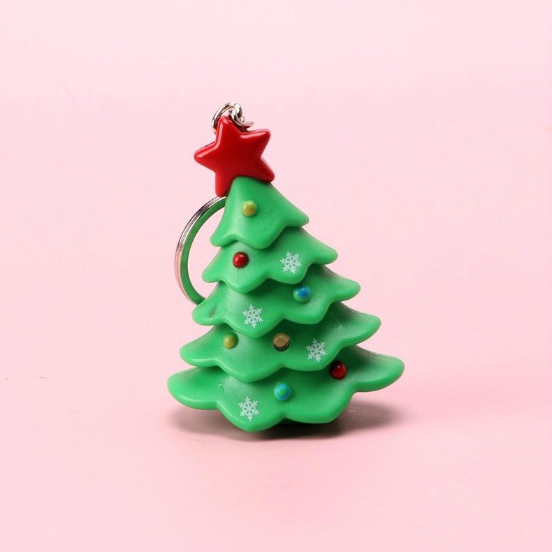 Санта-Клаус, рождественский снеговик, рождественская елка, светодиодный светящийся брелок, подвеска, рождественские креативные подарки