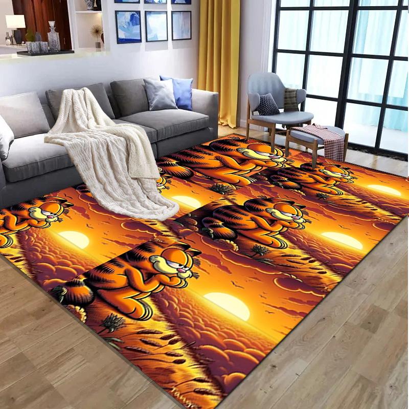 Garfield Pattern Rug, Indoor/Outdoor Mat, for Picnic, Gameroom, Bedroom, Office, Living Room, Home Decor Carpet, Birthday Gift