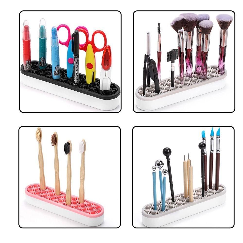 Силиконовая структура держатель для кистей для макияжа бытовая подставка для хранения ручек футляр для художественных принадлежностей