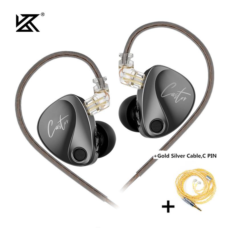 KZ Касторовое 2DD Внутриканальные Hi-Fi Наушники Динамические Высококачественные Регулируемые Наушники Мониторные Наушники Шумоподавляющие Earbud ZSNPRO ZSX ESX PR1 ZVX