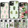 Чехол для телефона с кактусами и суккулентами Для iPhone 17 Air 15 16 14 13 12 Pro Max 11 Pro Max Plus Coque Shell