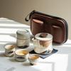 Mountains and Rivers, a Pot of Three Cups, Outdoor Portable Travel, Kung Fu Tea Set, High-end Commemorative Business Souvenir Gift