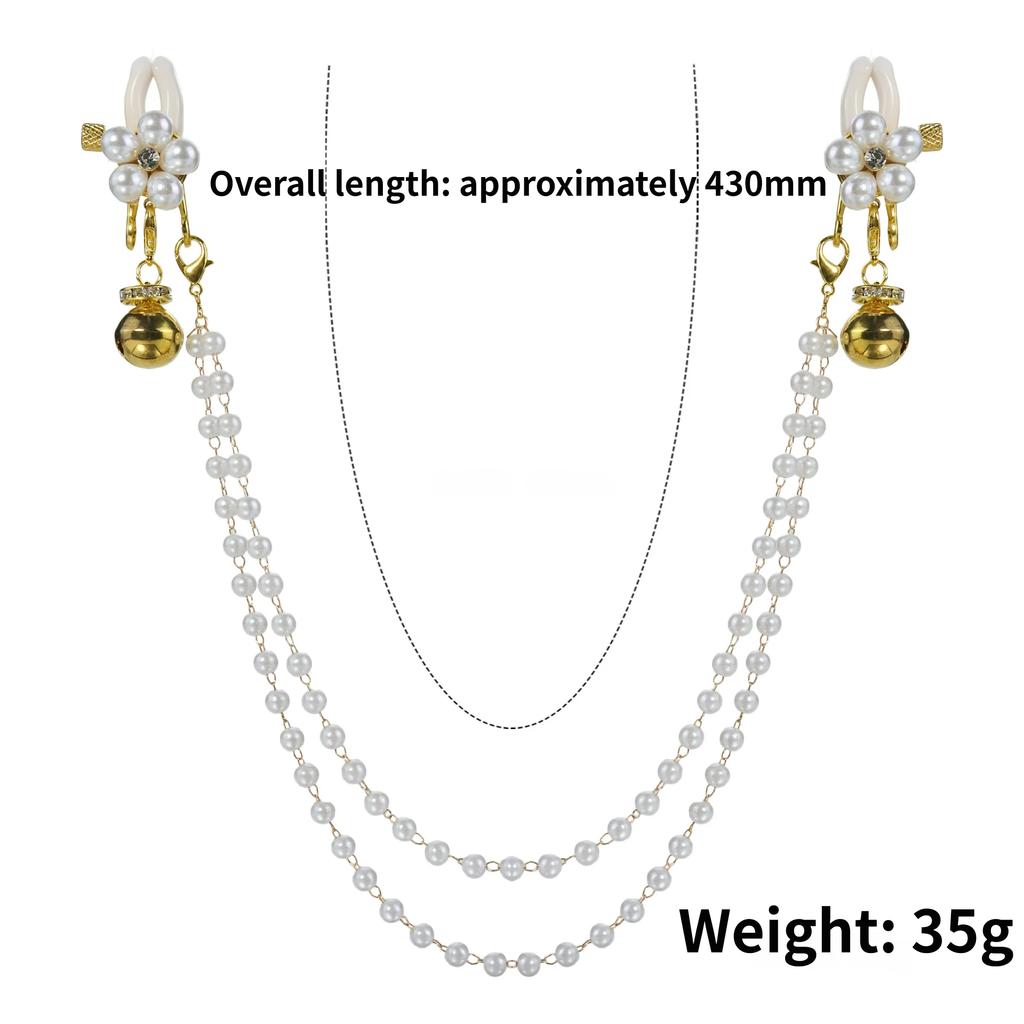 Elegant Pearl Small Bell Nipple Clamps Comfortable Breast Ornaments Personal Intimate Jewelry for Lovers Decorative Adult Toy