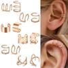 12 Piece Fashion Ppunk C Letter Ear Clip Set Without Ear Hole