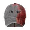 Бейсболка на Хэллоуин Im Fine Im Fine Hat Hats Bloody Cap Funny Hat Women Men Unisex Cap