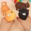 Игрушка-сквиш «Шотландская корова» Снятие тревожности Сенсорная игрушка «Шотландский бык» Мягкая эластичная животная пищалка Инструмент для расслабления дома и в офисе