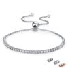 Sterling Silver S925 Women's Adjustable Box Bracelet, Simple and High-end Temperament Bracelet