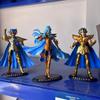 Cheap  Anime Gold Saint Seiya Aquarius Aries Pisces  aquarius Cancer Leo PVC Action Figure Collectible Model Toy 19-21cm