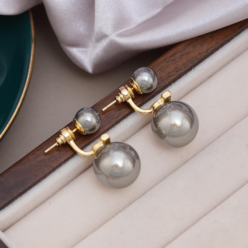 Легкие роскошные высококачественные жемчужные серьги женские уникальные серьги нишевого дизайна интернет знаменитости темперамент задние подвесные универсальные серьги