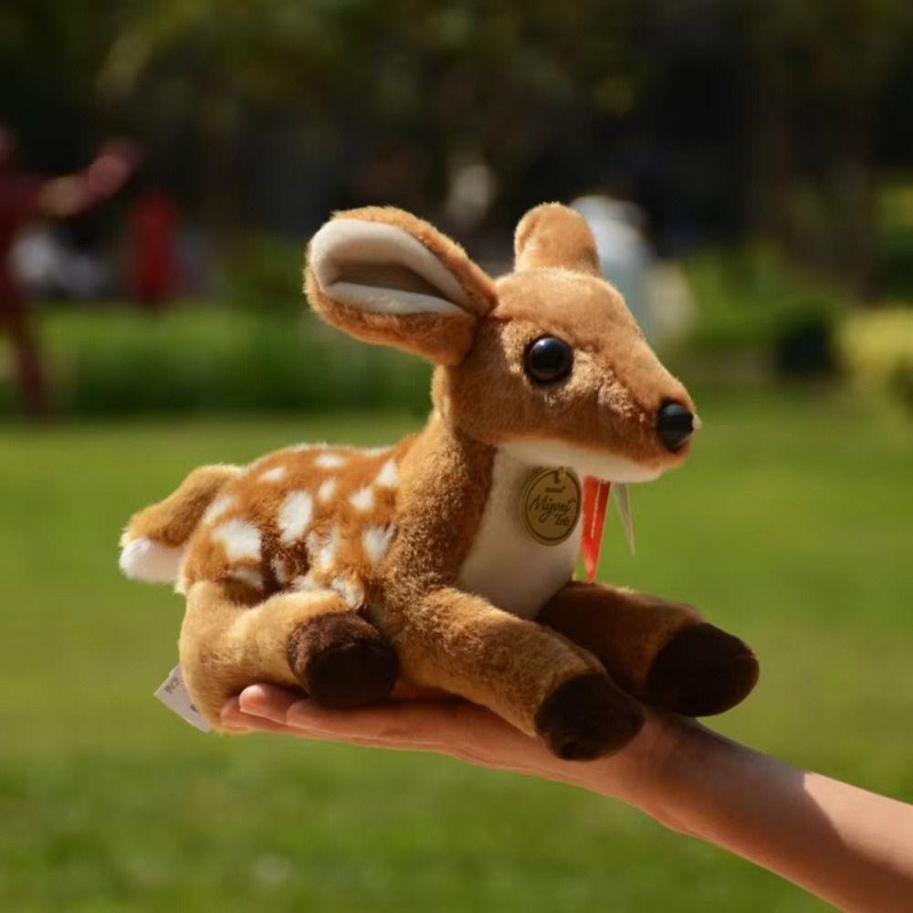 Forest Animal Stuffed Deer Dolls Soft Dolls Simulation Deer Toy Sika Deer Plush  Birthday Gift