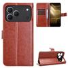 Flip Cover Compatible for Tecno Spark 50 4G Leather Case [Flip Vintage Leather] Shockproof Durable Retro Phone Case