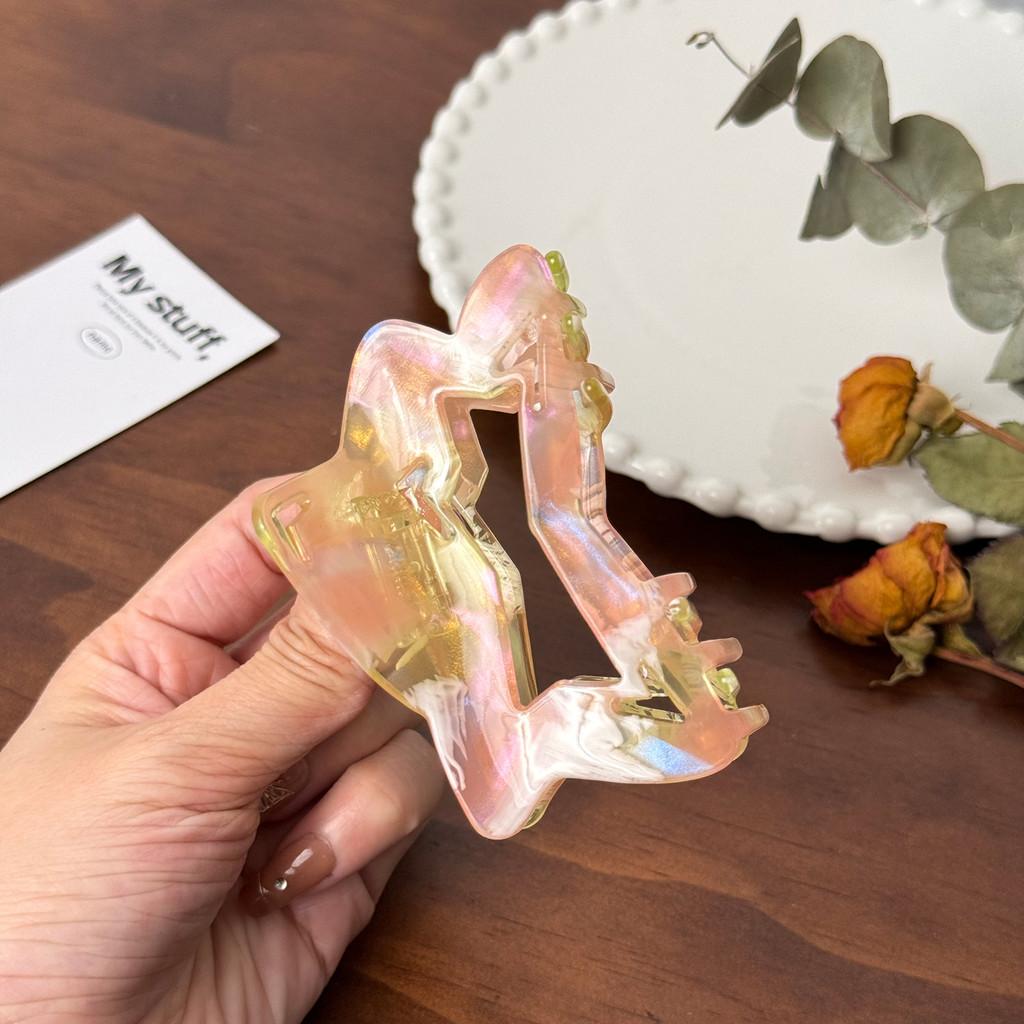 Стильная ацетатная заколка-краб для волос с вырезом в виде звезды для женщин, универсальный модный аксессуар