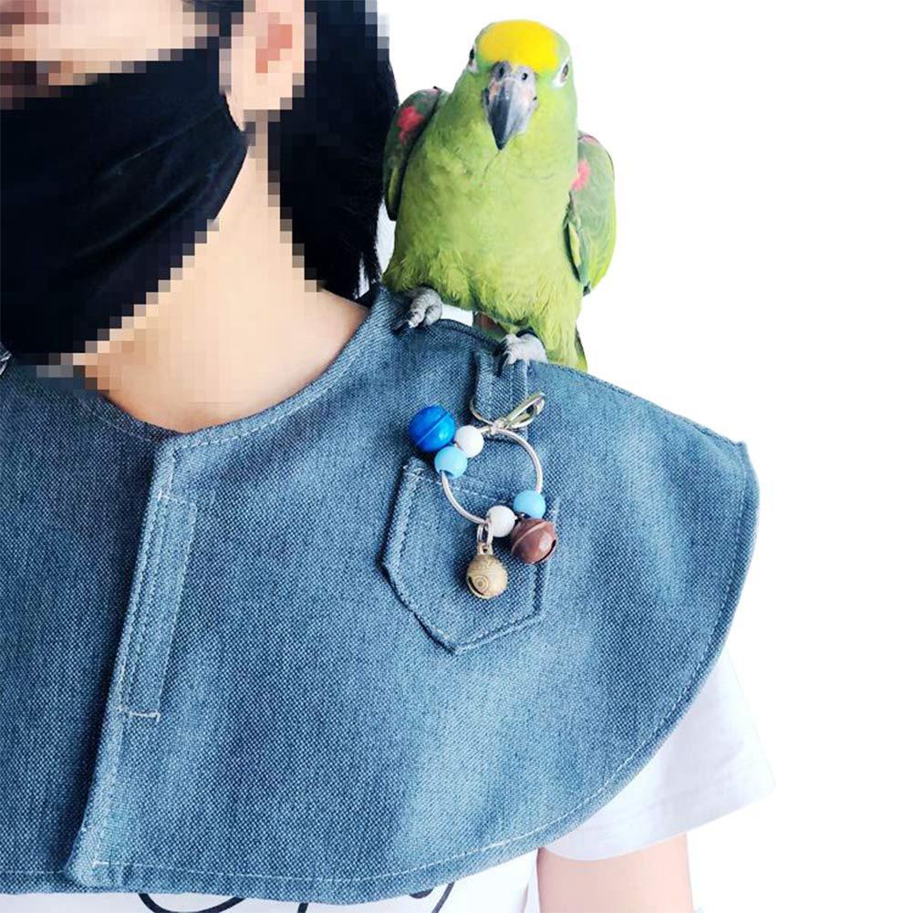J1UL1N Parrot Anti Scratch Shoulder Protector Hang Bird Anklet& Multi-Functional Pet Shoulder Pad Diaper Shawl For Cockatiel