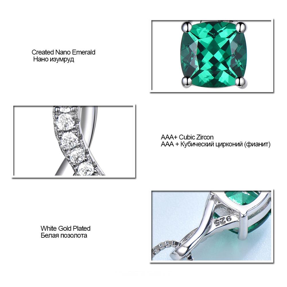 Umcho Подвески из серебра 925 пробы с драгоценными камнями для женщин, подлинная подвеска-пасьянс, ожерелье, брендовые ювелирные изделия для подруги