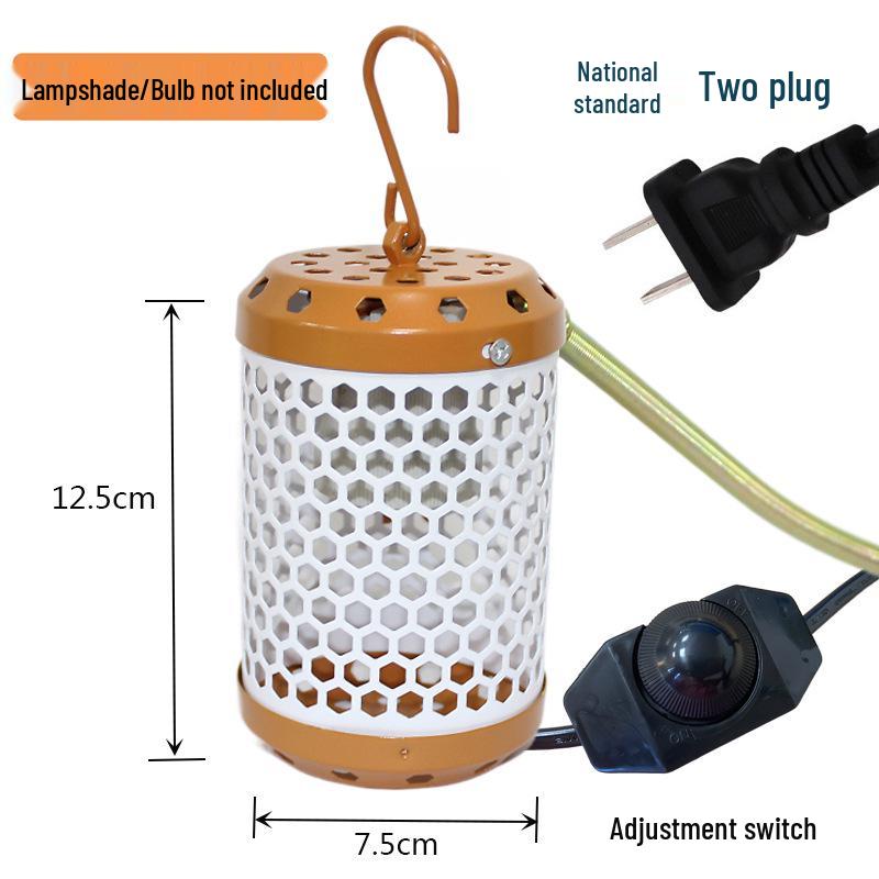Parrot & Reptile Heat Lamp with Bite-Proof, Anti-Scald Mesh Cover