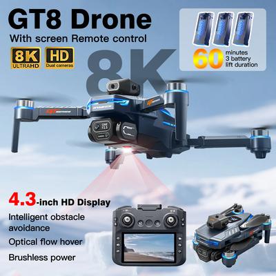 2026 Новый Дрон GT8 GPS 8K Профессиональный HD Двойная Камера 5G WIFI Бесколлекторные Двигатели Предотвращение Препятствий Складной Игрушечный Квадрокоптер