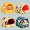 Cute Velvet Cage Soft Hamsters House Small Animal Sleeping Bag Printed Hamster Bed Nest