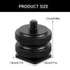 Aluminum Alloy 1/4 Double Layer Hot Shoe Base Conversion Screw SLR Camera 1/4 Double-layer Hot Shoe Base Ballhead Access